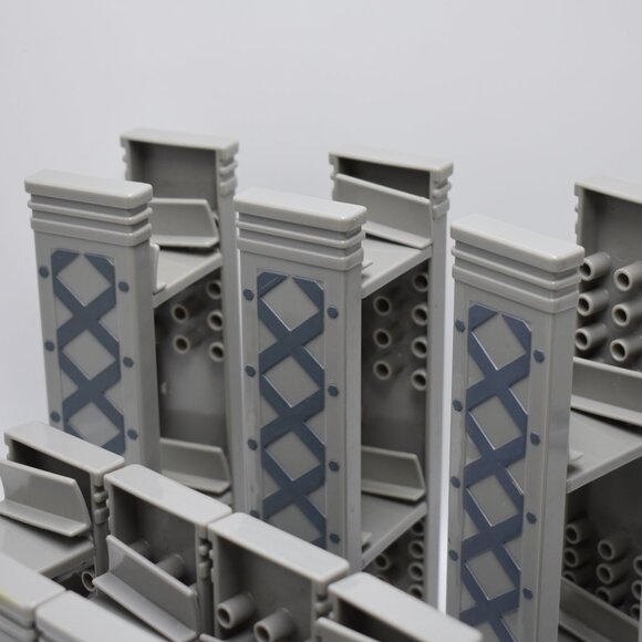 Imaginarium Train Track Supports Risers Gray Plastic Wood Brio Thomas Lot x 09 - Picture 3 of 11